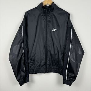Nike Sportswear Full Zip Track Jacket Black Size Small Lightweight Greak Freak